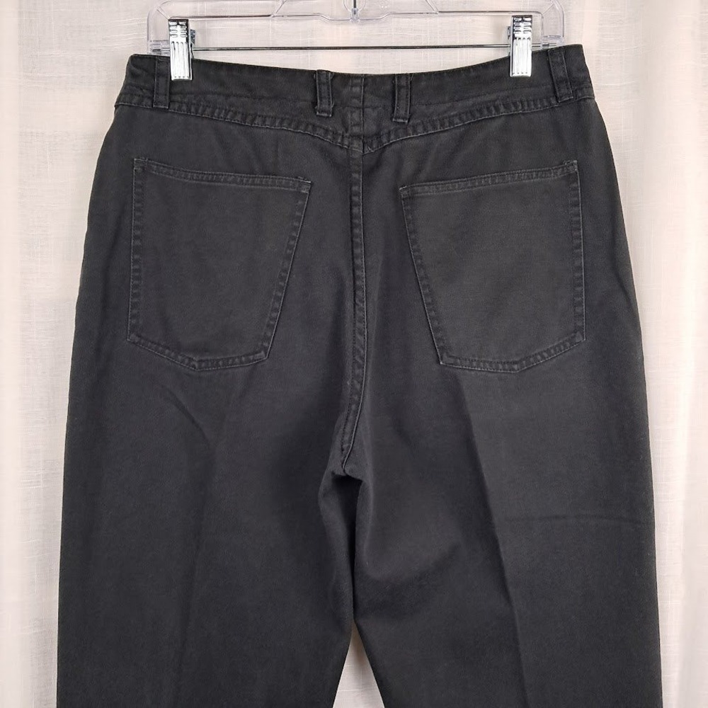 Talbots 10P Vintage 90s Black High Waisted Relaxed Tapered Mom Jeans Ankle - Picture 5 of 7